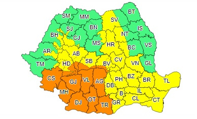 Cod portocaliu de viscol si ninsori