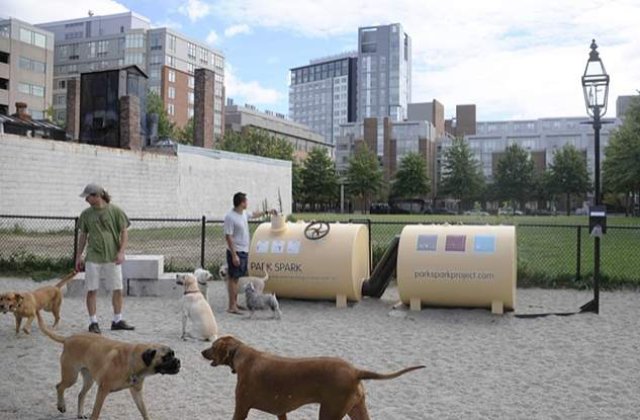 Parcul iluminat cu excremente de caine