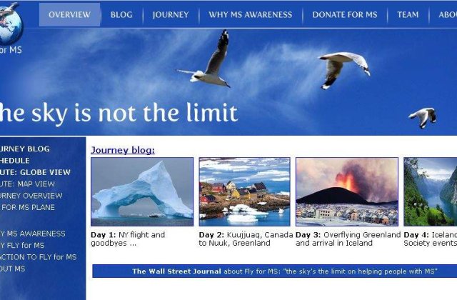 Zbor caritabil de 47.000 de km pentru bolnavii de scleroza multipla