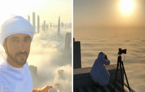 Video  Dubai, orasul din nori: fotografii spectaculoase realizate de printul Fazza