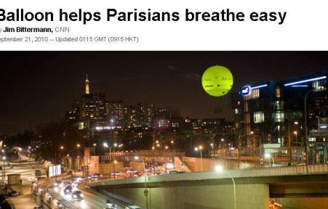  Video  Balonul care ajuta Parisul sa respire