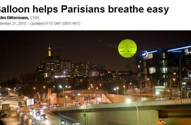 [VIDEO] Balonul care ajuta Parisul sa respire