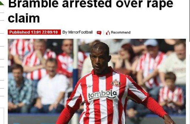 Fotbalist englez, arestat pentru viol