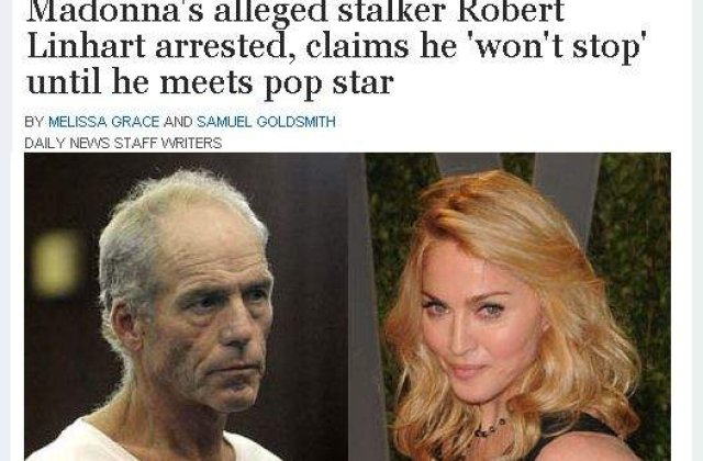 Fan al Madonnei, arestat pentru vandalism