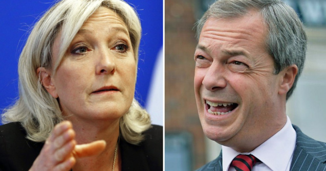 Le Pen si Farage denunta spatiul Schengen drept o "catastrofa totala"