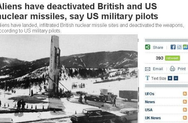 [VIDEO] OZN-urile ne "saboteaza" armele nucleare de 60 de ani