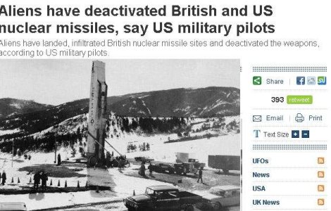  Video  OZN-urile ne "saboteaza" armele nucleare de 60 de ani