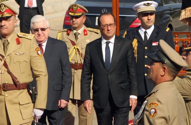 Presedintele Frantei, in vizita in Irak pe frontul de lupta impotriva jihadistilor ISIS