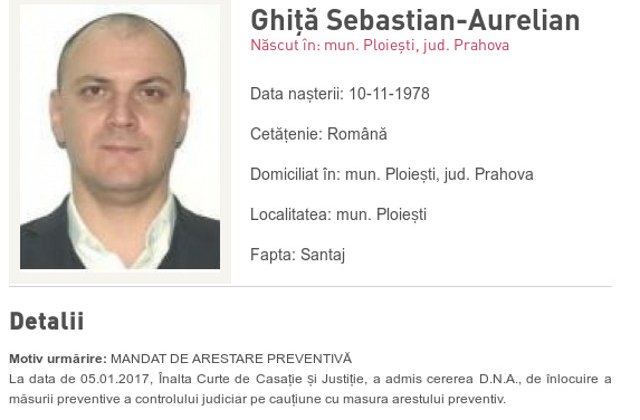 ICCJ decide definitiv arestarea preventiva a lui Ghita