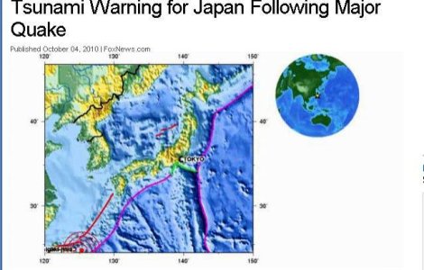 Japonia: Avertisment de tsunami in urma unui cutremur
