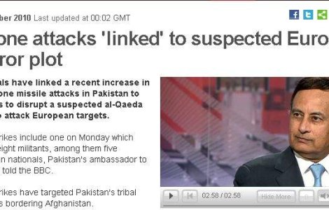 Atacurile cu avioane fara pilot in Pakistan, legate de amenintarile din Europa