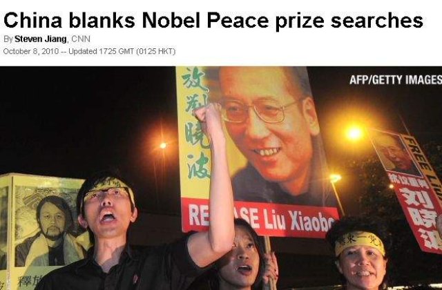 Cum poate genera cenzura si arestari un Premiul Nobel pentru Pace?