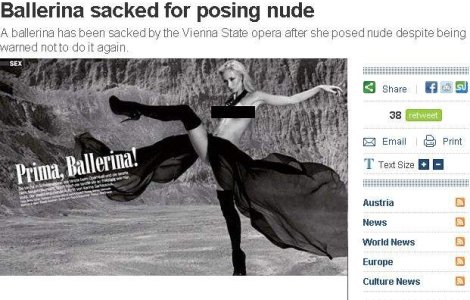  Video  Balerina concediata pentru ca a pozat in reviste sexy