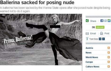  Video  Balerina concediata pentru ca a pozat in reviste sexy