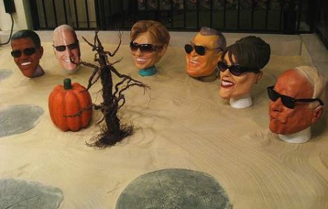 Barack Obama, ruda cu Sarah Palin si George W. Bush?