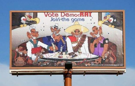 Obama, "homosexual, kamikaze si mafiot", pe un afis din SUA