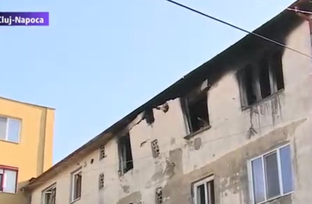 Explozie intr-un bloc din Cluj: trei apartamente au fost distruse complet