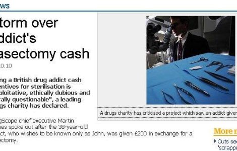 Un dependent de droguri a acceptat o vasectomie pentru bani