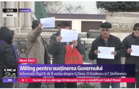 PSD a organizat miting pentru sustinerea guvernului Grindeanu