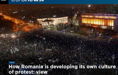 Euronews: Romania isi dezvolta o cultura proprie a protestului