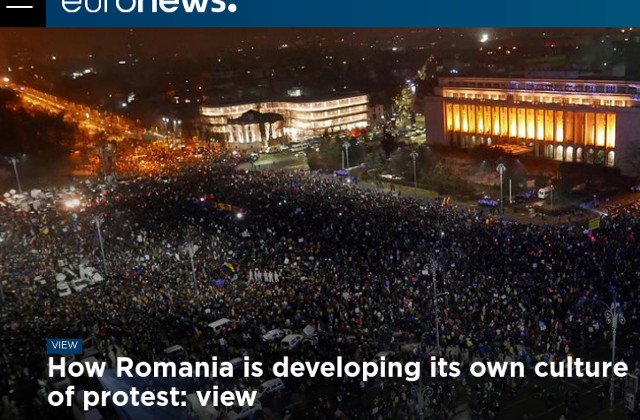 Euronews: Romania isi dezvolta o cultura proprie a protestului