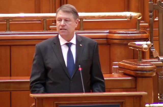 Klaus Iohannis, in Parlament: Retragerea ordonantei 13 si eventual demiterea chinuita a unui ministru e prea putin