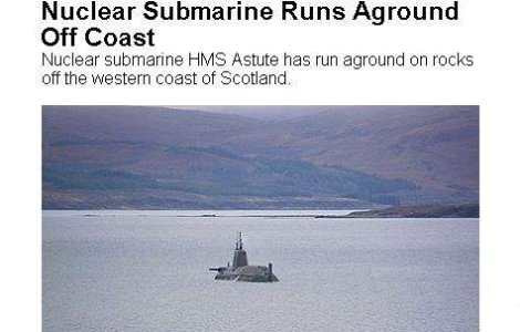 Submarin britanic cu propulsie nucleara, esuat in largul Scotiei
