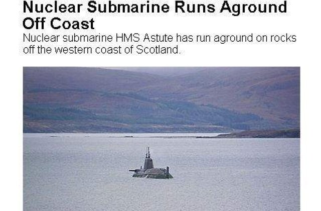 Submarin britanic cu propulsie nucleara, esuat in largul Scotiei