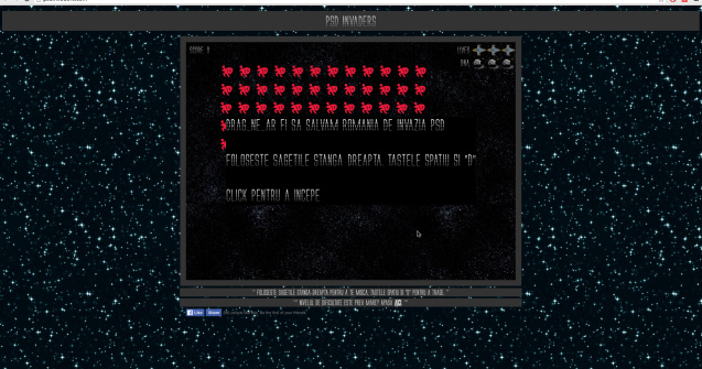 PSD Invaders: Primul joc care indeamna lumea sa "salveze Romania de ciuma rosie"