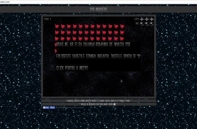 PSD Invaders: Primul joc care indeamna lumea sa "salveze Romania de ciuma rosie"