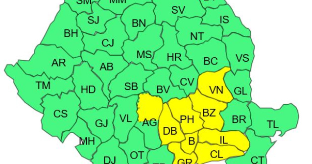 Cod galben de ninsori si viscol in Bucuresti si noua judete, pana joi