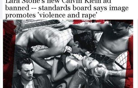 Reclama Calvin Klein, interzisa pentru ca "promoveaza violul"
