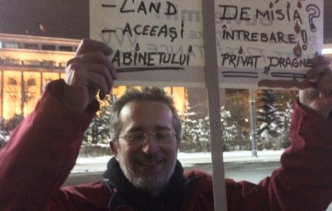 Primul protestatar a ajuns in Piata Victoriei de la ora 4 - VIDEO