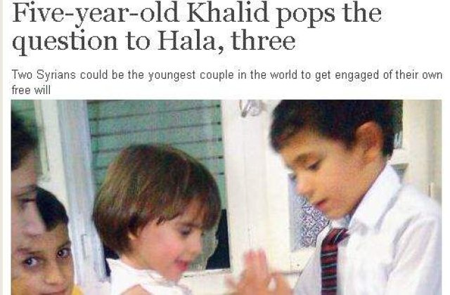 Siria: Baietel de 5 ani, logodit cu o fetita de 3 ani