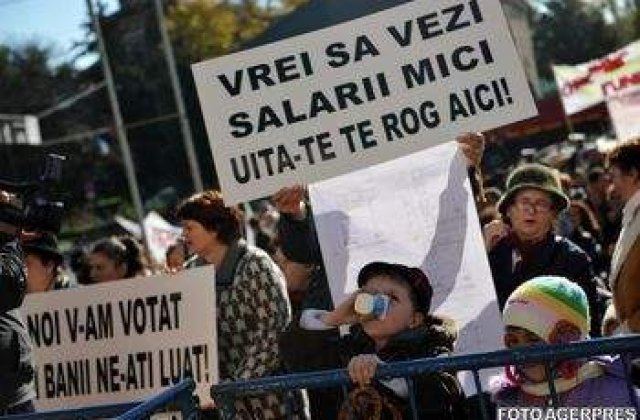 Mii de romani au protestat miercuri in Capitala