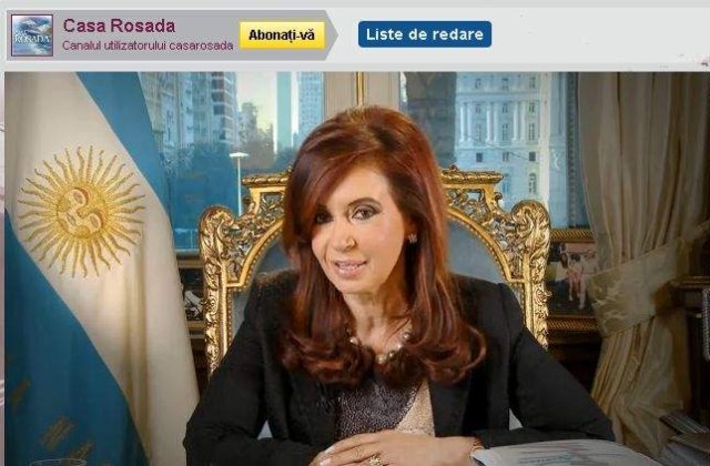 [VIDEO] Presedinta Argentinei si-a lansat un canal oficial pe Youtube