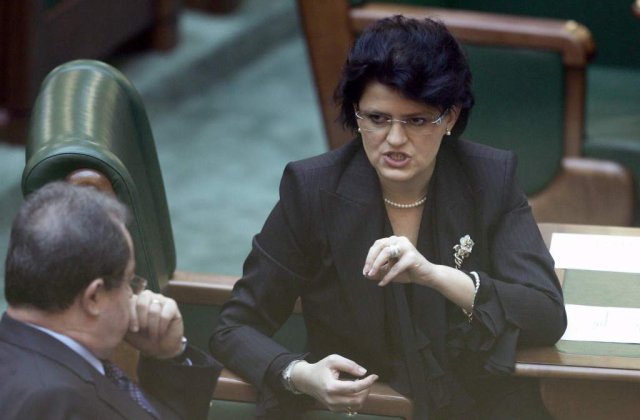 Anca Boagiu a venit in scaun cu rotile la Parlament