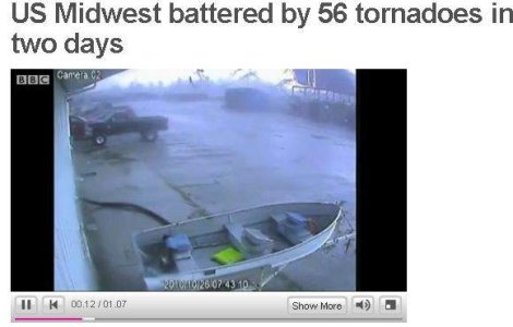 SUA: 56 de tornade in doua zile