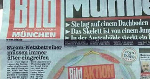 Cotidianul Bild admite ca a publicat o stire falsa si si-a cerut scuze