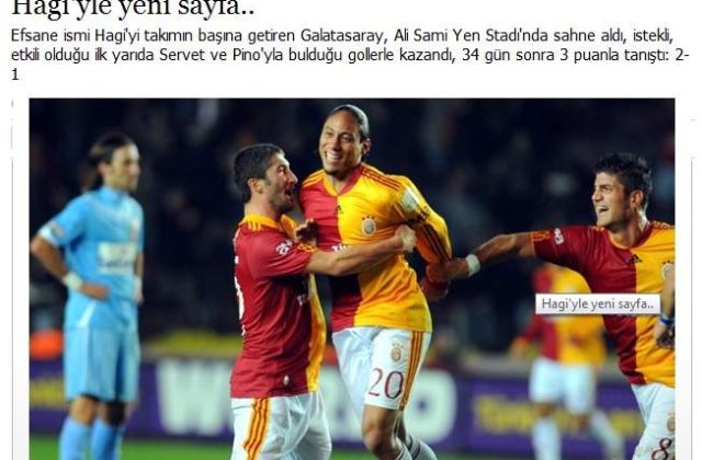 Hagi: Prima victorie in al doilea mandat la Galatasaray