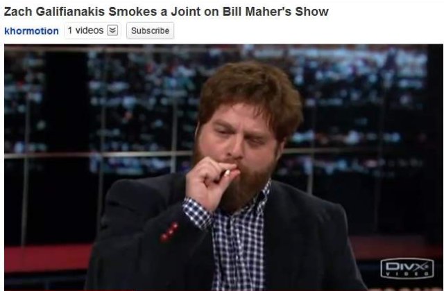 [VIDEO]  Zach Galifianakis a fumat "iarba" in direct, la TV