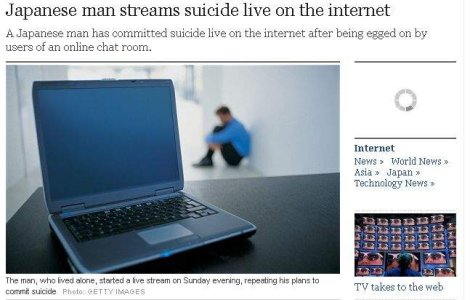 Sinuciderile live, preferatele japonezilor