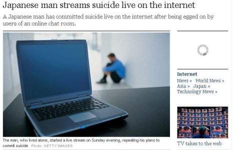 Sinuciderile live, preferatele japonezilor