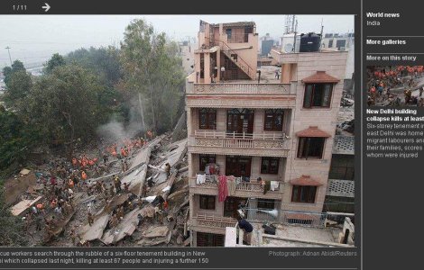 Zeci de morti, dupa prabusirea unei cladiri in India