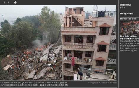 Zeci de morti, dupa prabusirea unei cladiri in India