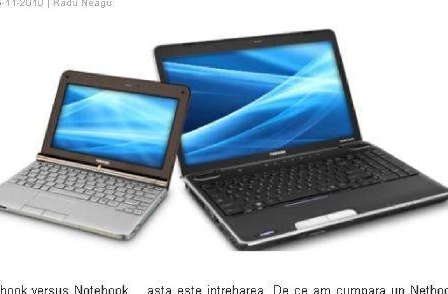 Laptop vs. netbook: 10 lucruri pe care trebuie sa le stiti