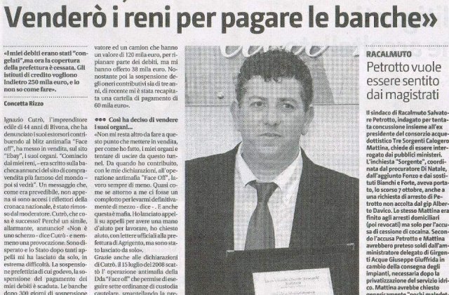 Falimentat de mafie, isi vinde organele pe eBay