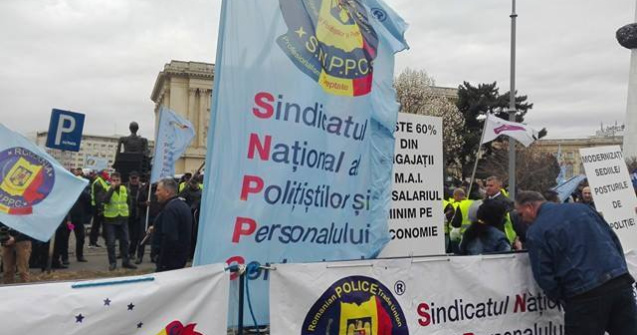 Mitingul politistilor s-a incheiat. Liderii sindicali, nemultumiti
