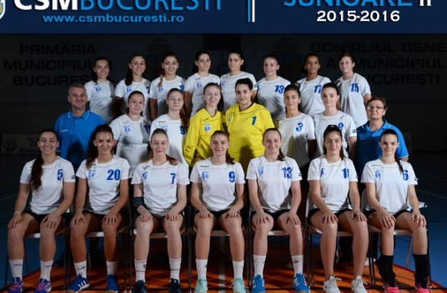Echipa feminina CSM Bucuresti a castigat al treilea titlu consecutiv de campioana a Romaniei la handbal