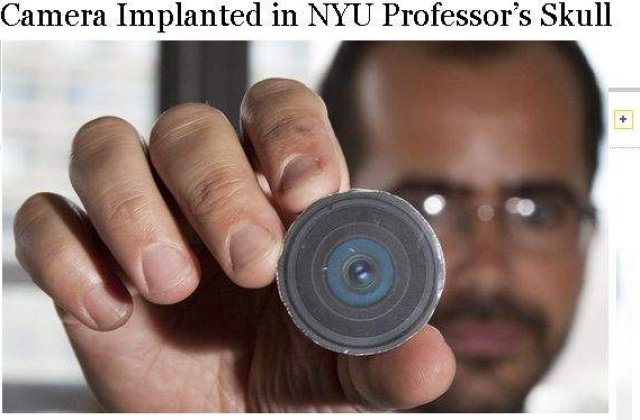 Un profesor si-a implantat o camera foto in cap